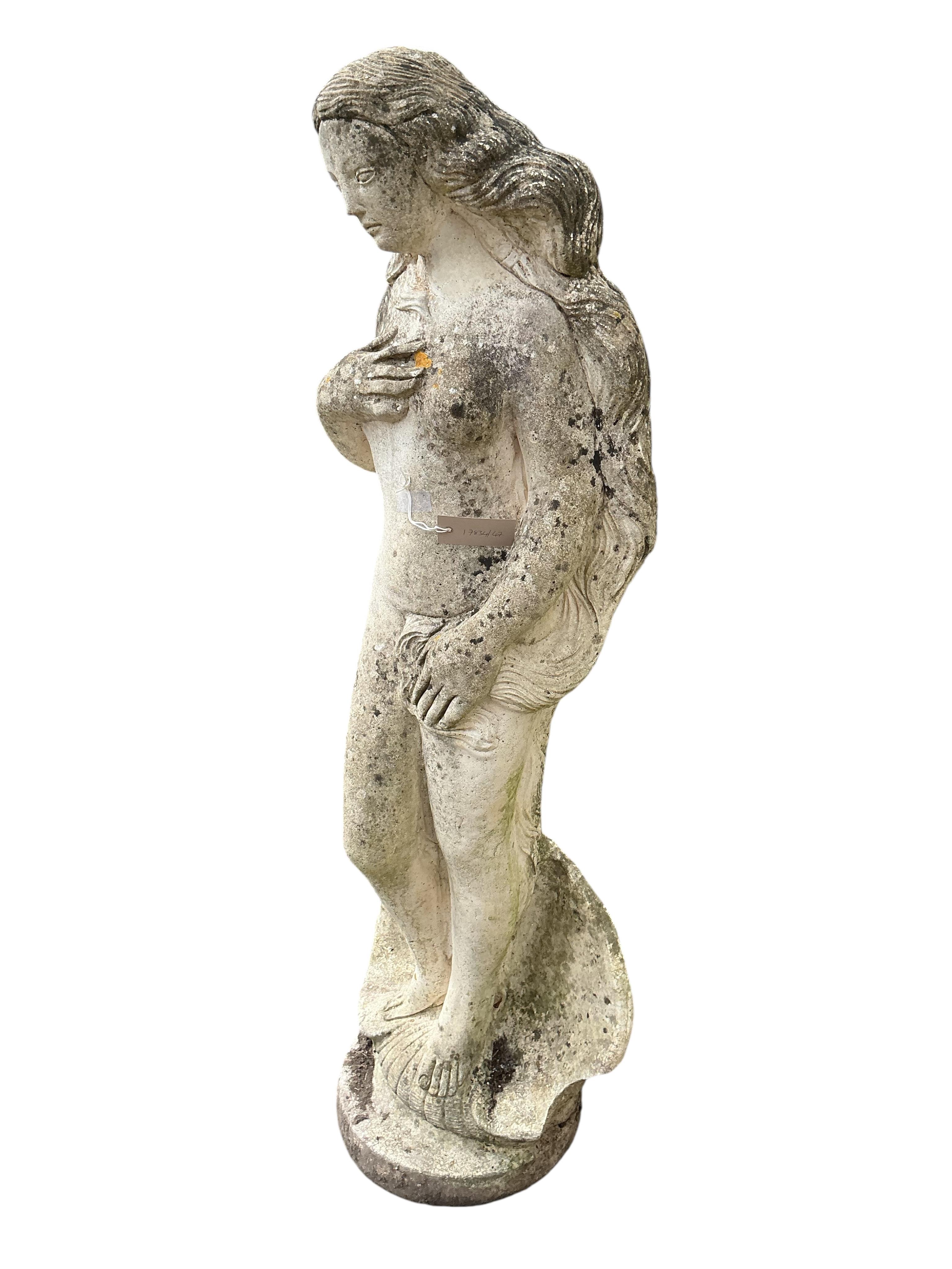 A reconstituted stone Venus garden ornament, height 120cm